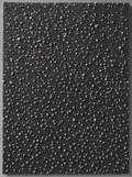 Drift Panel, chalk-white flock on charcoal linen