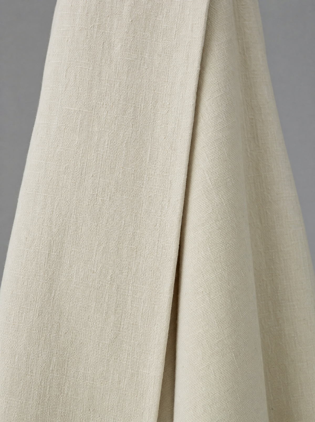 Tallow Linen in Bone, heavy matte upholstery linen