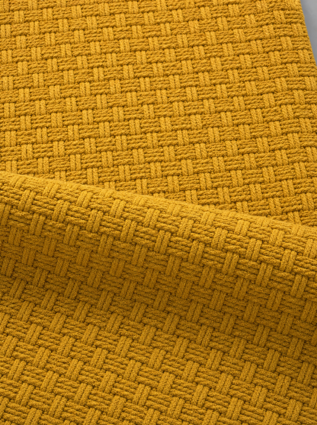 Kiln Natte in Ochre, basketweave upholstery fabric
