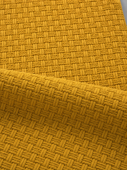 Kiln Natte in Ochre, basketweave upholstery fabric
