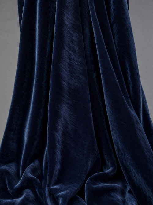 Harrow Velvet in Ink, silky short-pile velvet