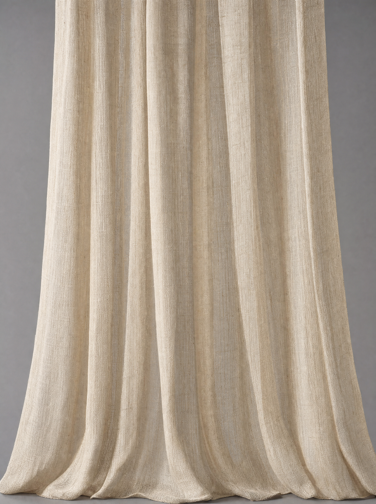 Verge Sheer in Oat, sheer linen falling in folds