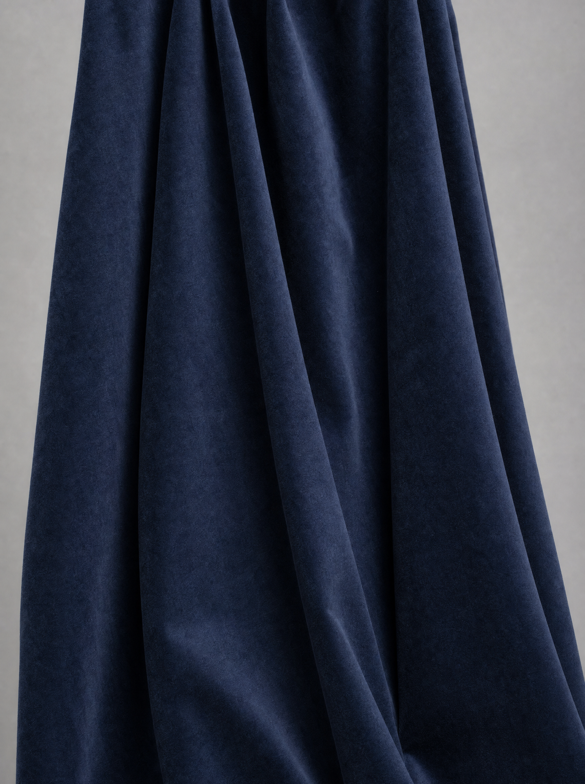 Moleskin Chenille in Navy, brushed suede-handle fabric
