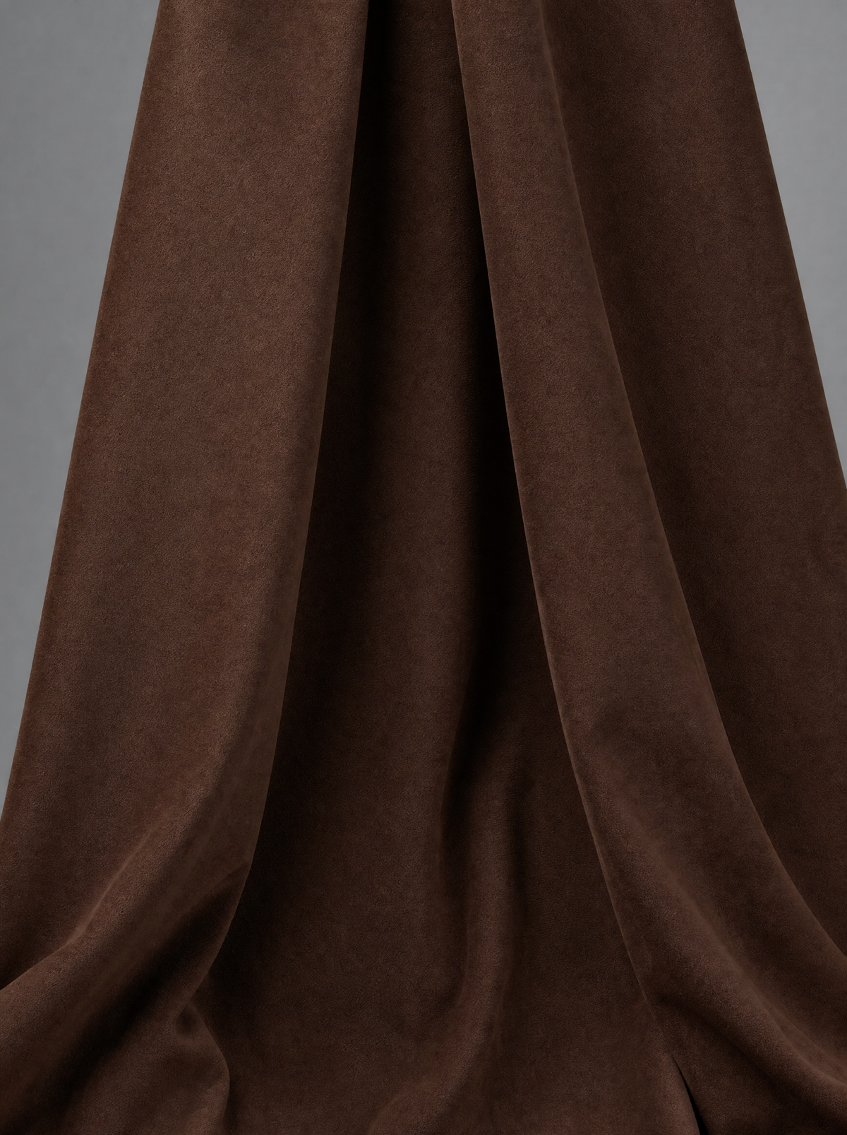 Moleskin Chenille in Umber, brushed suede-handle fabric