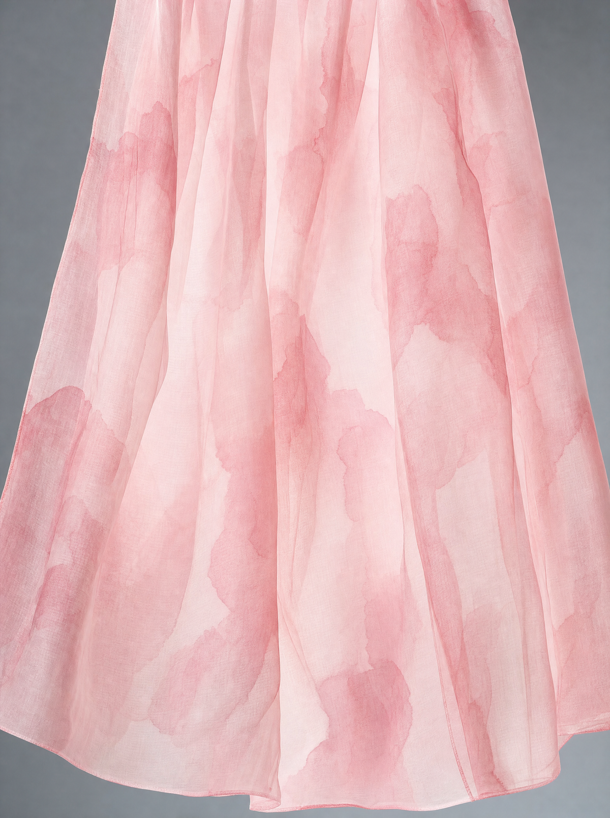 Vellum Voile in Blush, watercolour-washed cotton voile