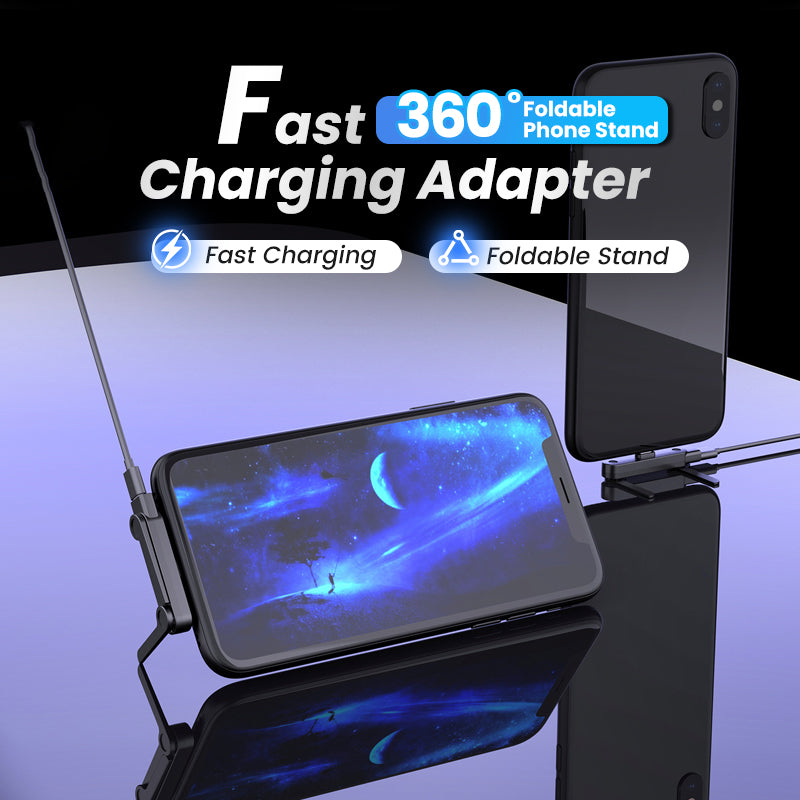 🔥Fast Charging Adapter with 360° Foldable Phone Stand (offer)